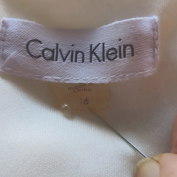 *New* Calvin Klein Ivory Embellished Luxury Dress Size 16 - Picture 14 of 14